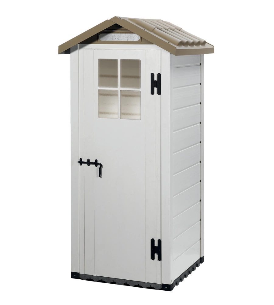 CASETTA DA GIARDINO IN PVC GAROFALO "TUSCANY EVO 80" L.96,5 X P.96,5 X H.203